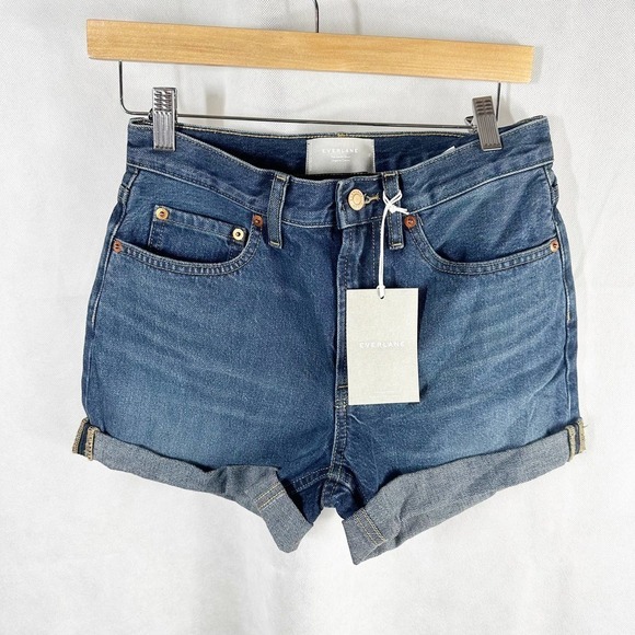 Everlane Organic Cotton The Denim Short Size 25 Vintage Indigo - Picture 1 of 9
